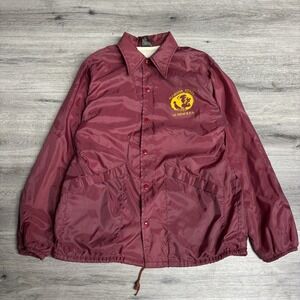 Vintage 1970s FSU Florida State Seminole's Logo Maroon Coach Jacket Men's Size M